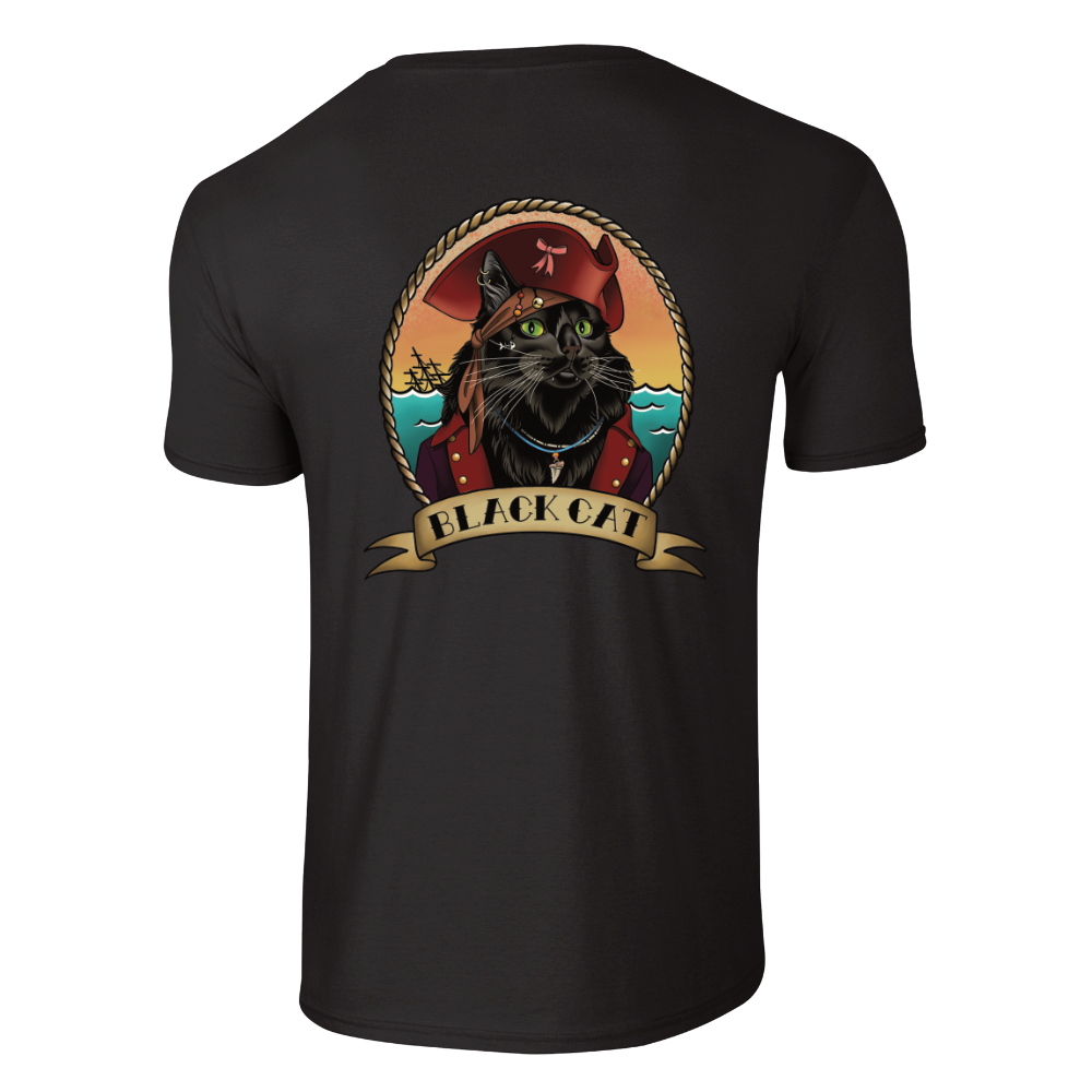 Rough Waters Brewing Company (T-shirt Black Cat)