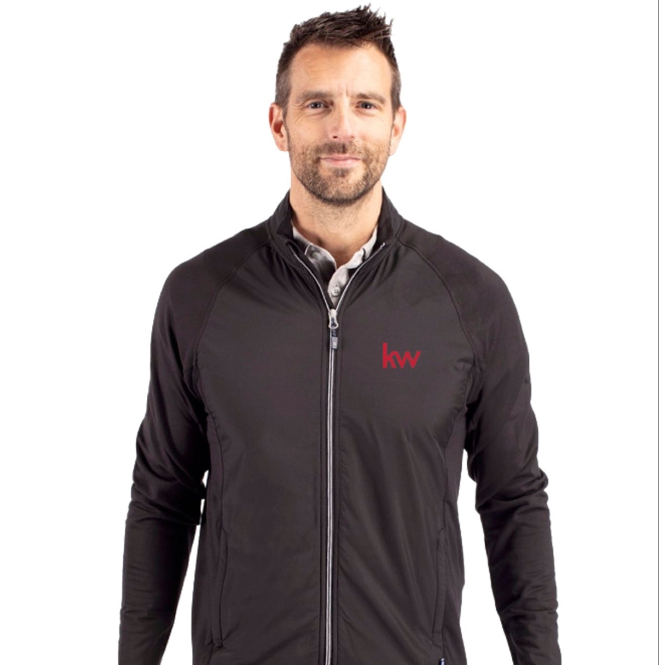 CUTTER & BUCK ADAPT ECO KNIT HYBRID RECYCLED MEN’S FULL ZIP JACKET - PRICE: $110.00 + HST