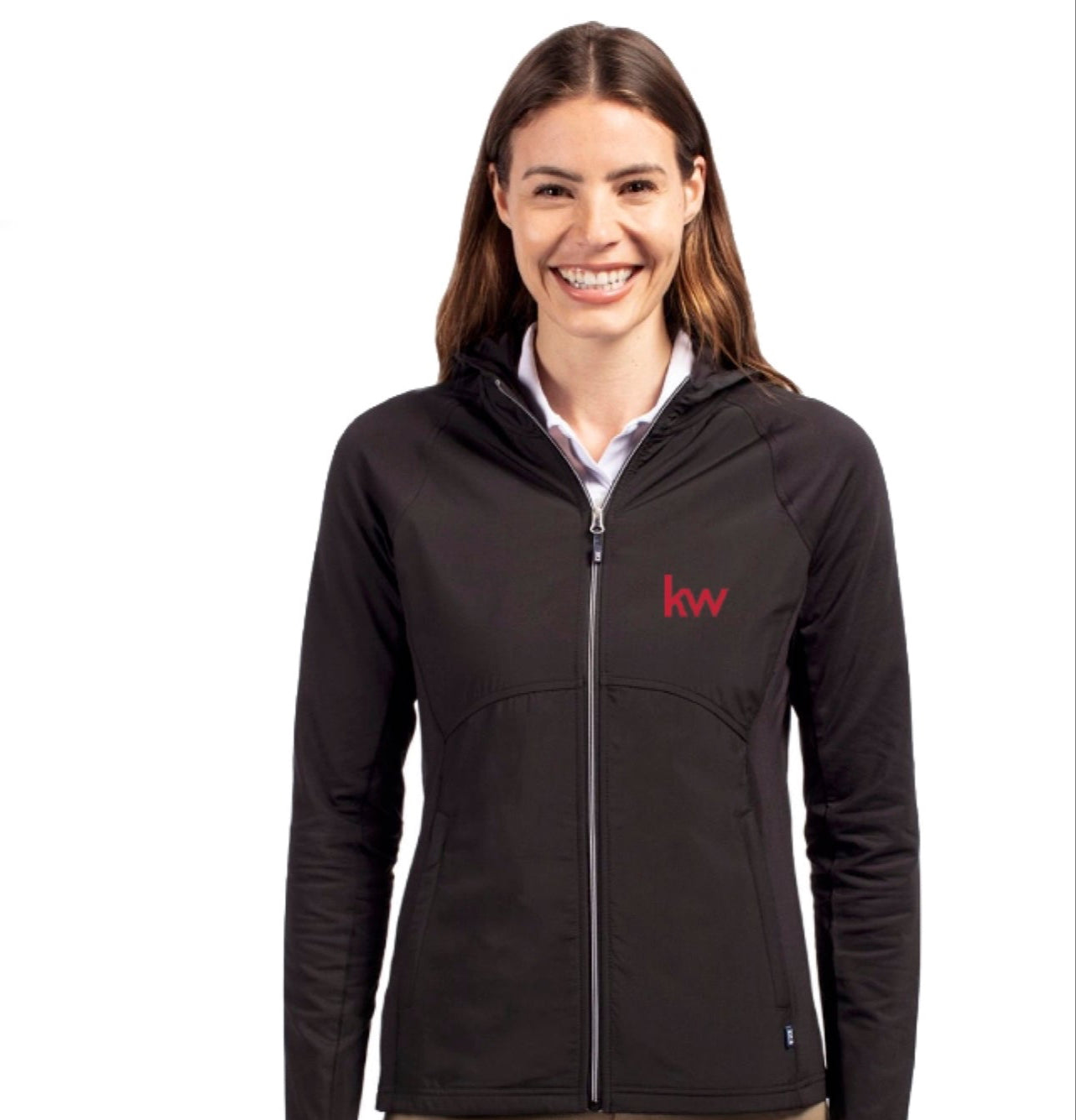 CUTTER & BUCK ADAPT ECO KNIT HYBRID RECYCLED LADIES’ FULL ZIP JACKET - PRICE: $110.00 + HST