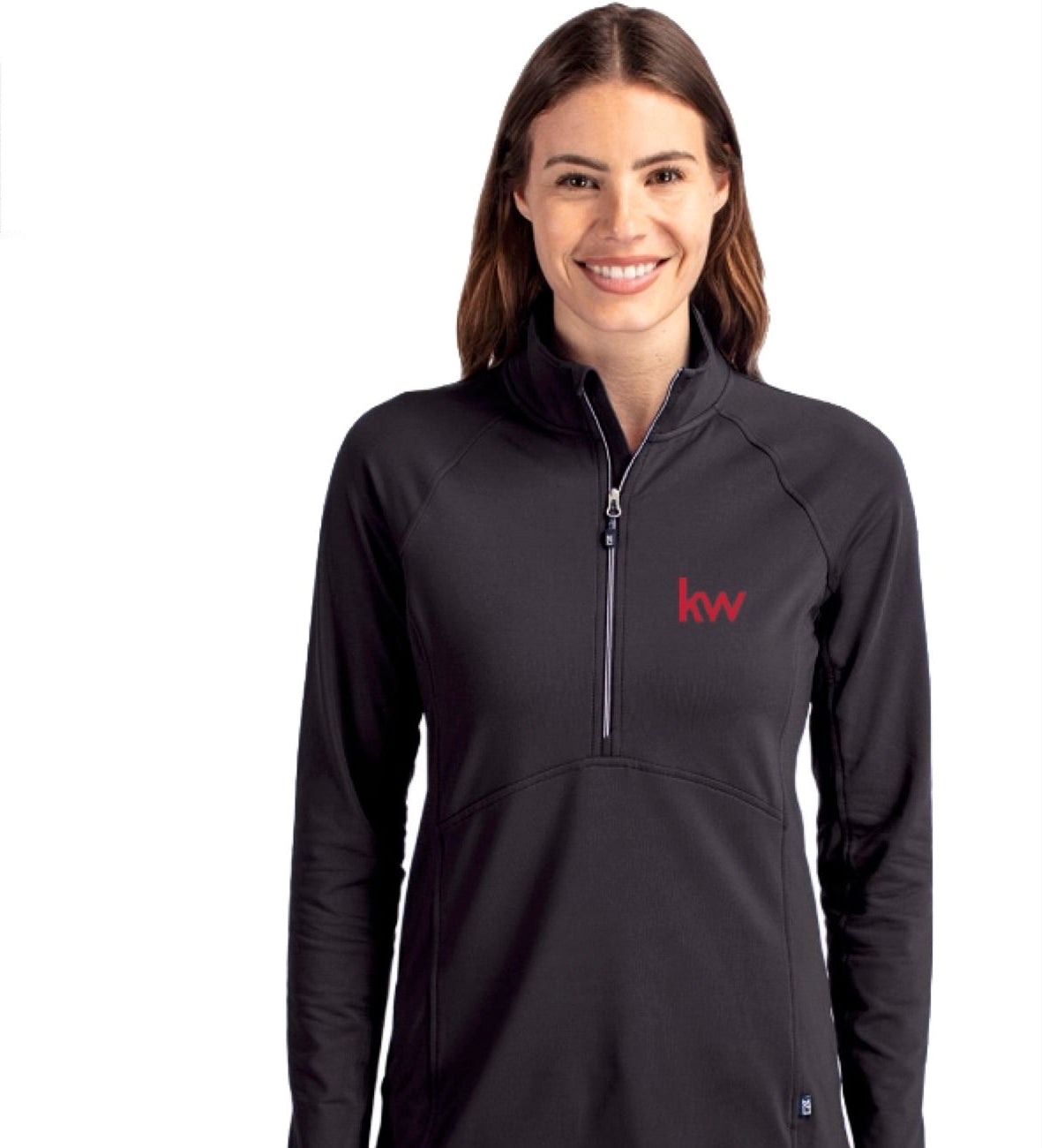 CUTTER & BUCK ADAPT ECO KNIT STRETCH RECYCLED LADIES’ HALF ZIP PULLOVER - PRICE: $90.00 + HST