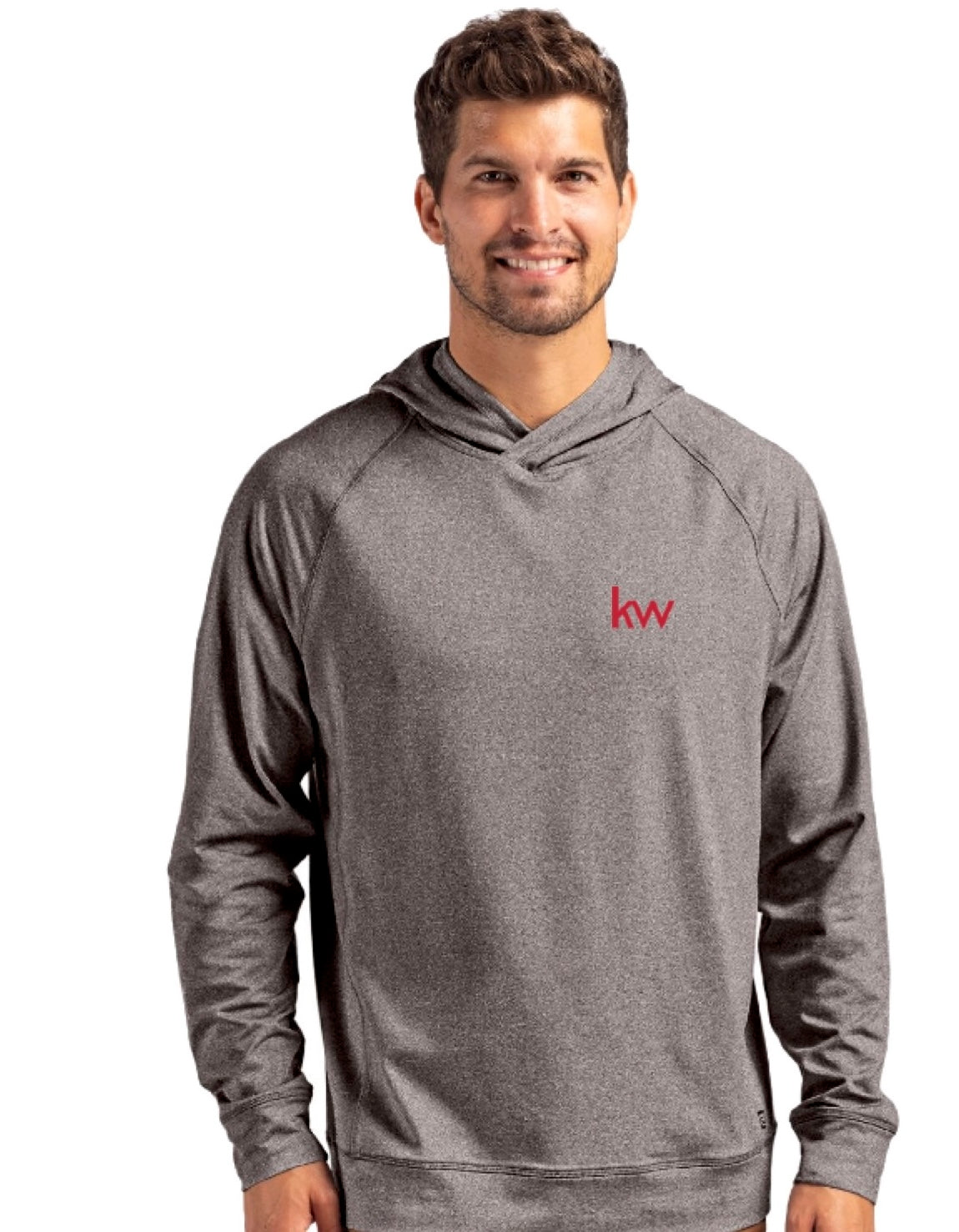 CUTTER & BUCK ADAPT KNIT RECYCLED MEN’S HEATHERED HOODED PULLOVER - PRICE: $85.00 + HST