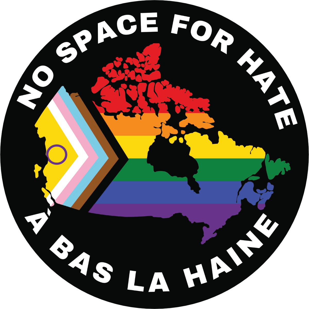 No Space For Hate Stickers - Pack of 10 (Free Shipping)