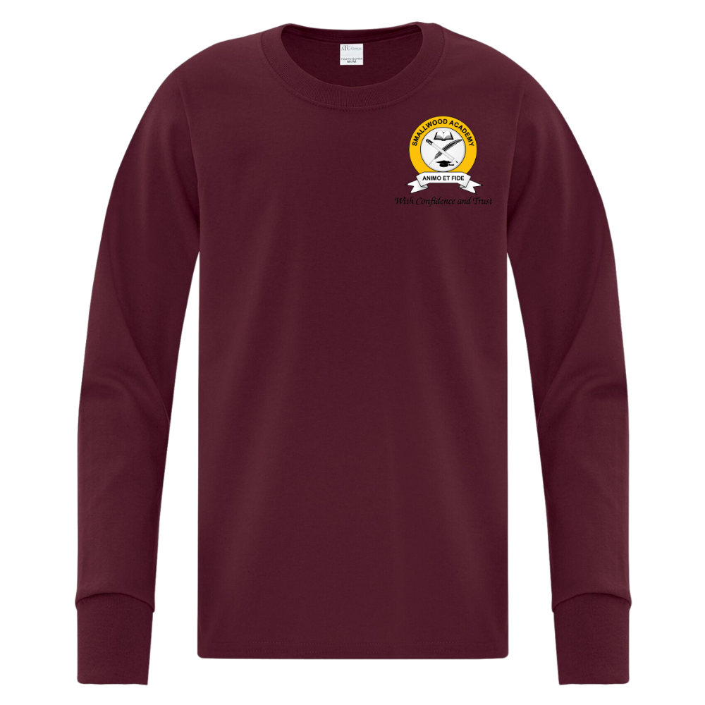 Smallwood Academy (Long Sleeve Maroon School Crest)
