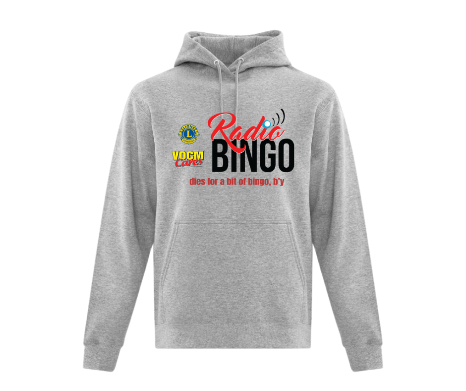 VOCM Cares Radio Bingo - Dies for bingo (Grey Hoodie)