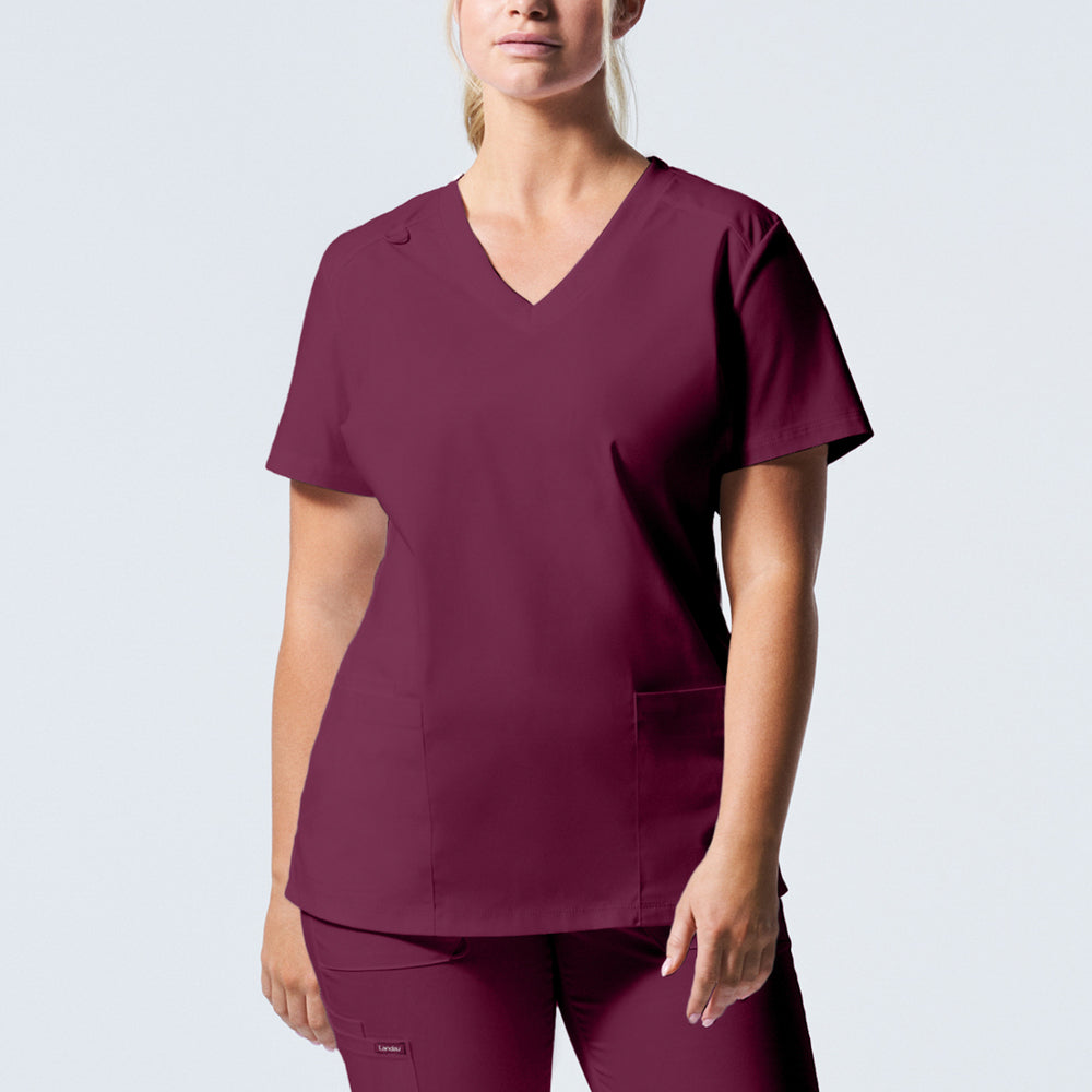 LANDAU PROFLEX WOMEN'S V-NECK TOP