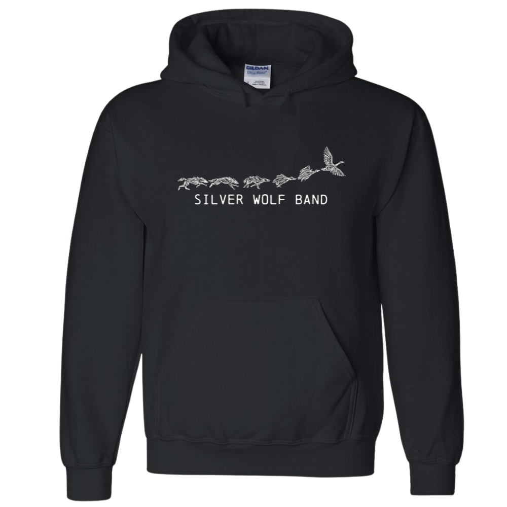Silver Wolf Band (Hoodie Large Logo GW)