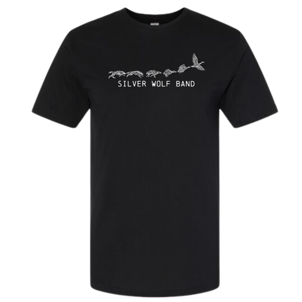 Silver Wolf Band (T-shirt Large Logo GW)