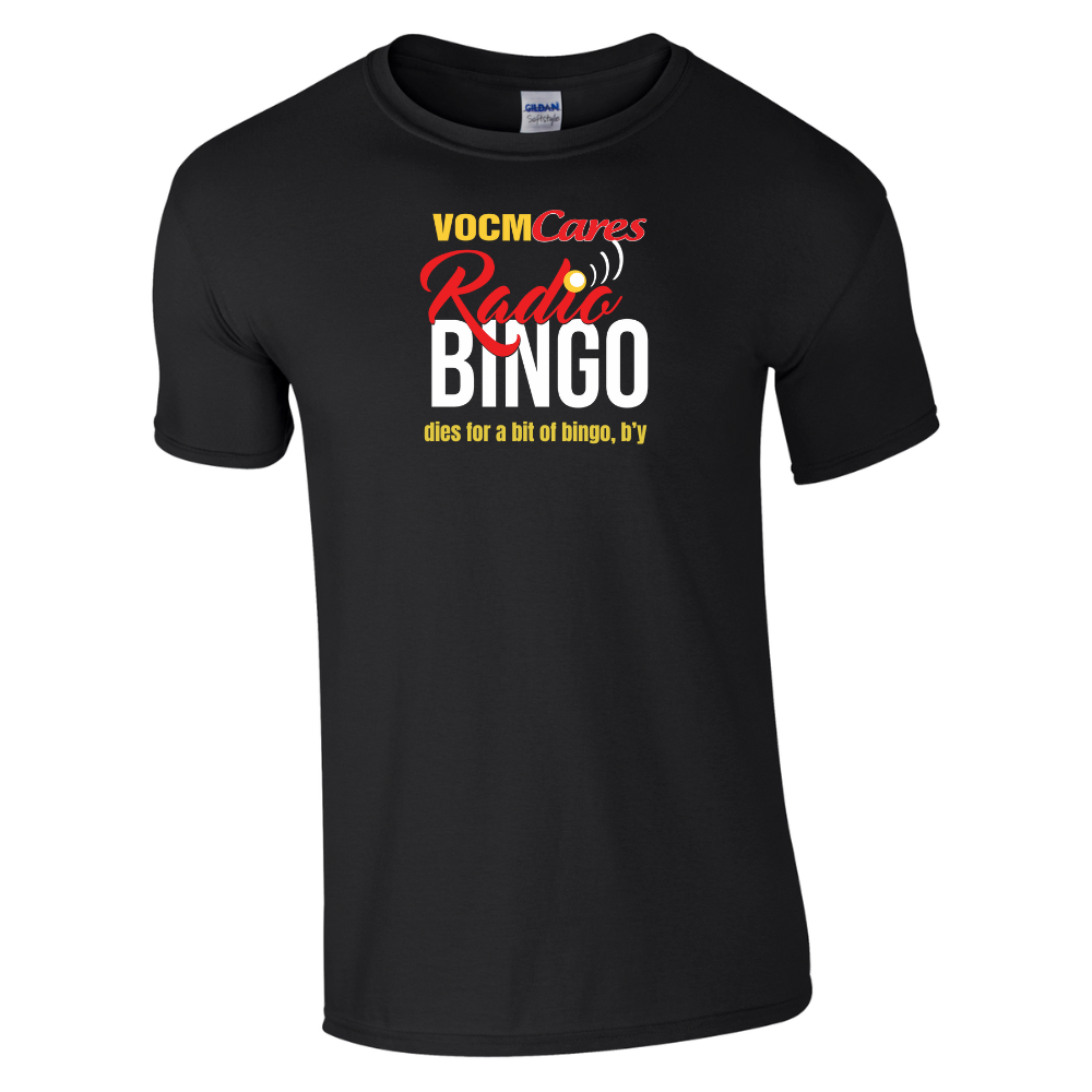 VOCM Cares Radio Bingo - Dies for bingo (Black T-Shirt)