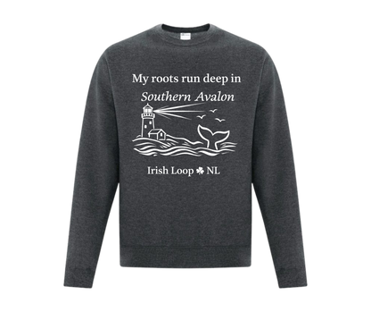 Irish Loop NL - My Roots Run Deep in Southern Avalon - Crewneck Sweatshirt