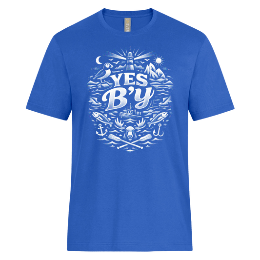 "Yes B'y" Maritime Icon Typography T-Shirt