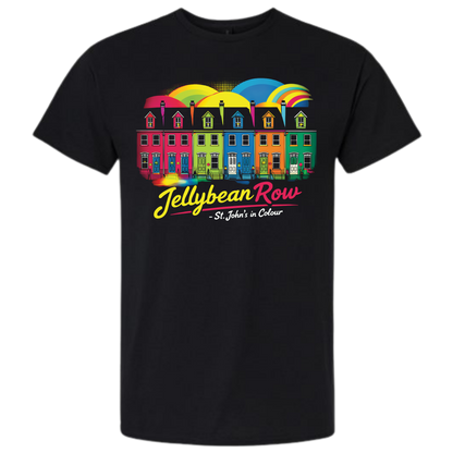 Jellybean Row St. John's T-Shirt – Vibrant Downtown NL Architecture Souvenir