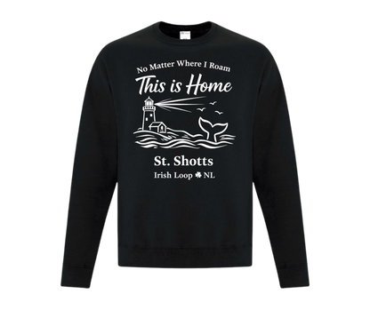 Irish Loop NL - No Matter Where I Roam - St Shott's -Crewneck Sweatshirt