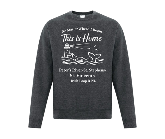 Irish Loop NL - No Matter Where I Roam - Peter's River -Crewneck Sweatshirt