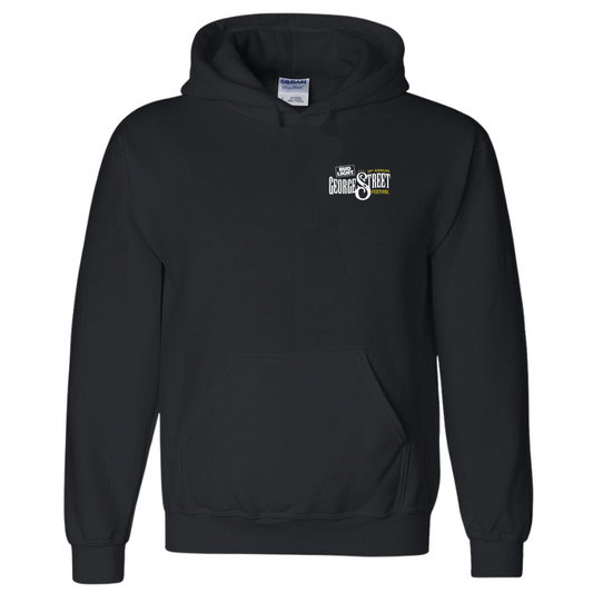 George Street Festival Black Hoodie - Pocket Logo