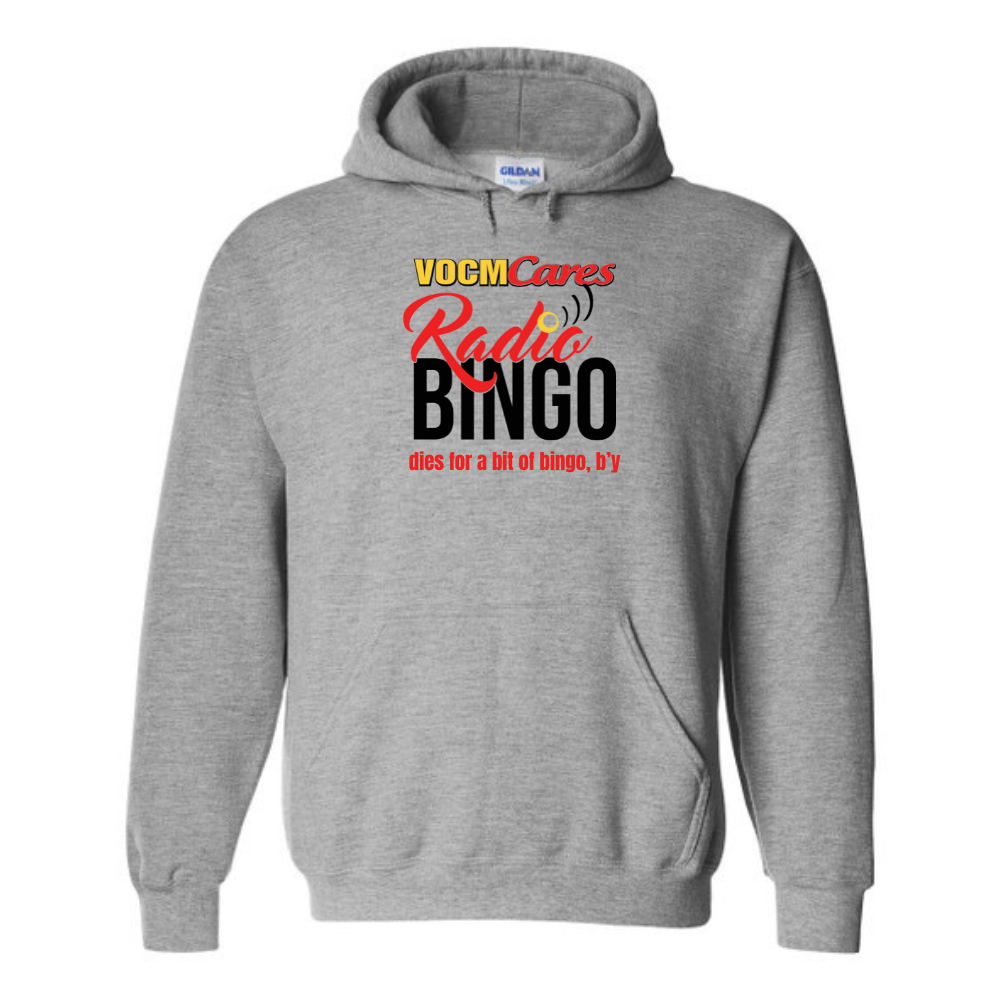 VOCM Cares Radio Bingo - Dies for bingo (Grey Hoodie)