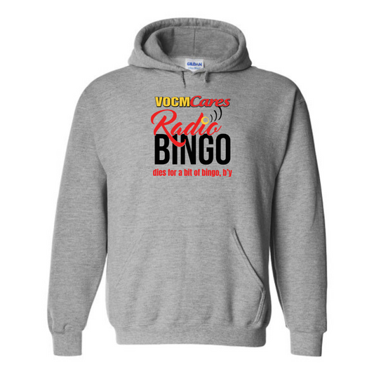 VOCM Cares Radio Bingo - Dies for bingo (Grey Hoodie)