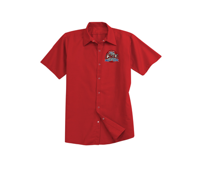 Ches's Fish and Chips Buttoned Shirt Half Sleeve - Embroidered