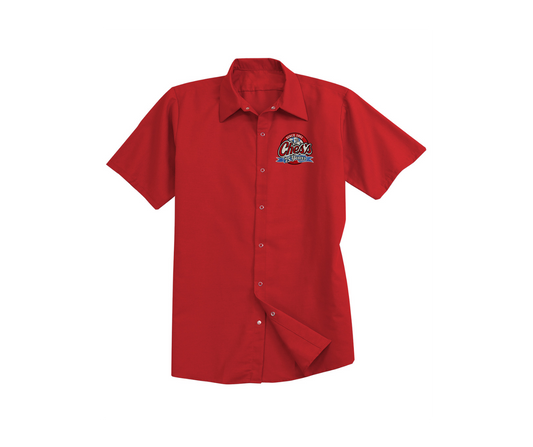 Ches's Fish and Chips Buttoned Shirt Half Sleeve - Embroidered