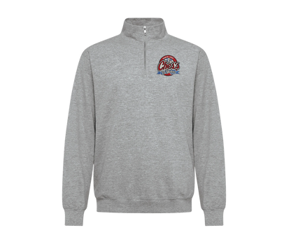 Ches's Fish and Chips 1/4 Zip Up Sweatshirt - Embroidered