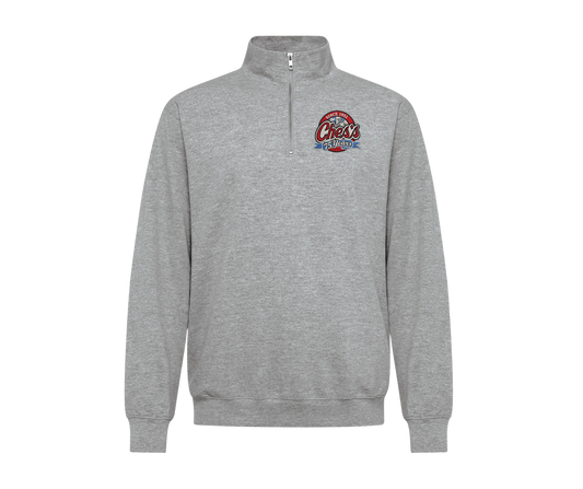 Ches's Fish and Chips 1/4 Zip Up Sweatshirt - Embroidered