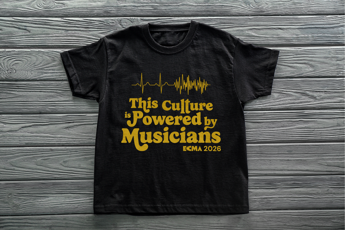 ECMA 2026 Culture Powered By Musicians  T-Shirt Design -  T-shirt