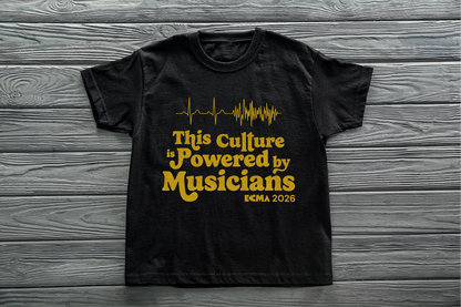 ECMA 2026 Culture Powered By Musicians  T-Shirt Design -  T-shirt
