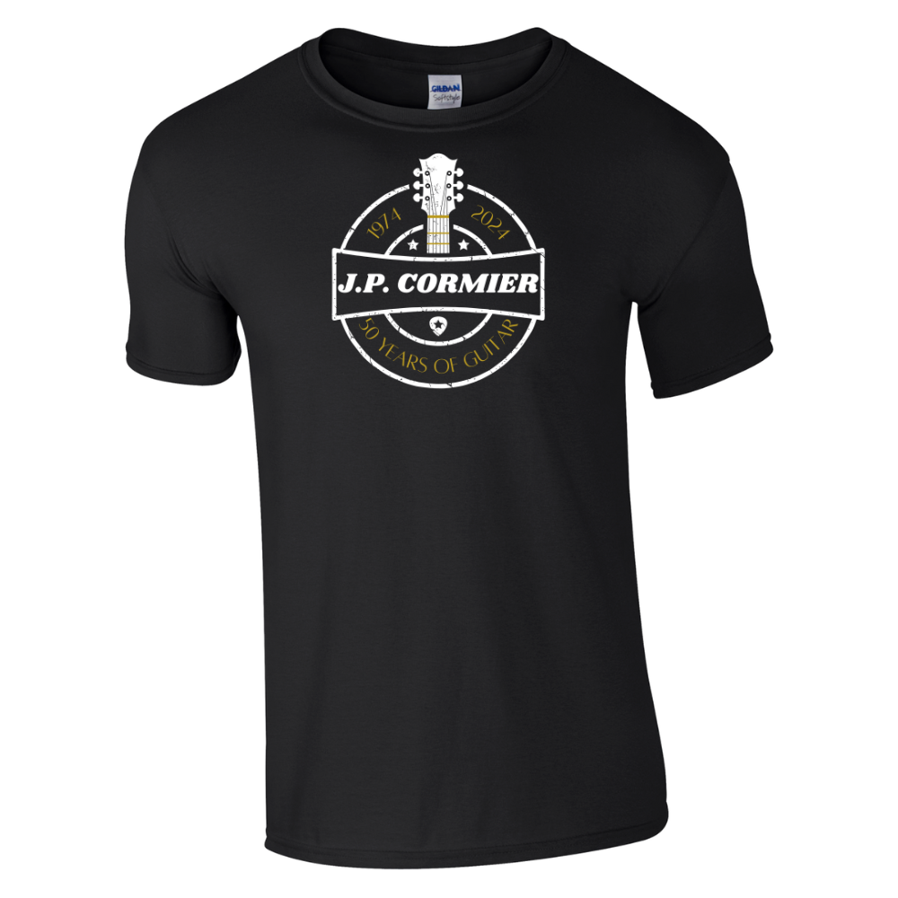 J.P. Cormier 50 Years of Guitar T-Shirt – Atlantic Music Store/ Uniform ...