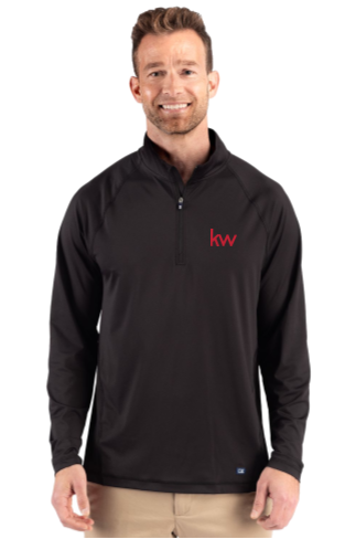 CUTTER & BUCK PROSPECT FEATHERLIGHT STRETCH MENS’ QUARTER ZIP - PRICE:  $85.00 + HST