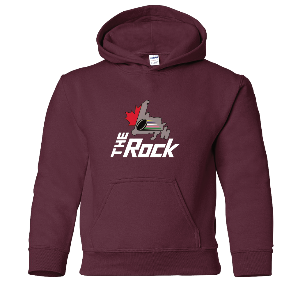 The Rock Rugby - Hoodie (Maroon Large Logo)