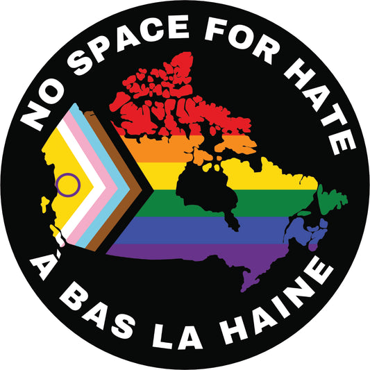 No Space For Hate Stickers -  Pack of 10 (Free Shipping)