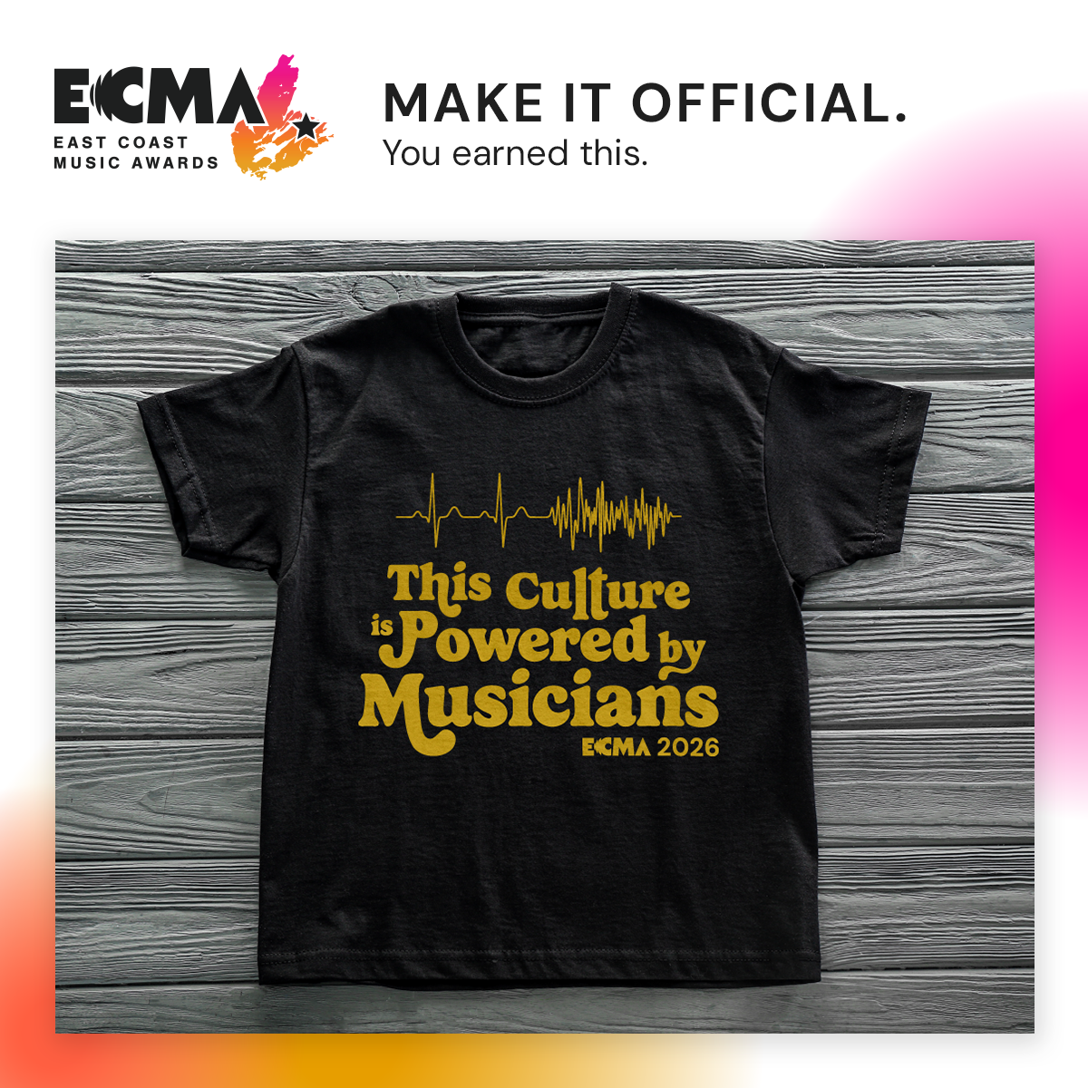 ECMA 2026 Culture Powered By Musicians  T-Shirt Design -  T-shirt