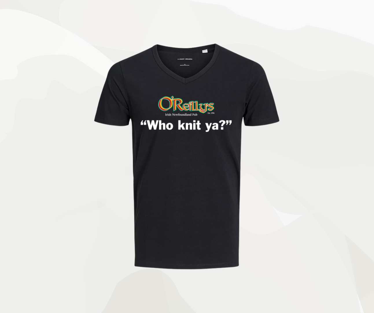 Oreilly's "Who Knit Ya!" V-neck  Tshirt