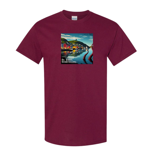 St. John's Harbour T-Shirt - Maroon